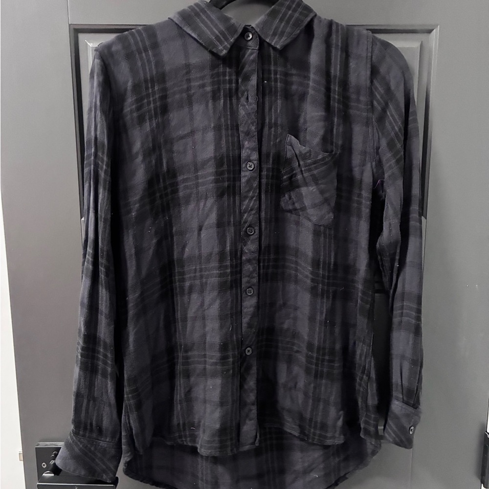 Women’s Rail’s Black Plaid Shirt